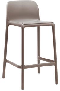 Nardi Šedo hnědá plastová barová židle Faro Mini 65 cm