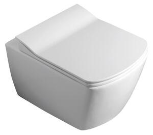 Sapho Glanc WC sedátko, Slim soft close, duroplast, bílá GC5030