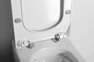 Sapho Glanc WC sedátko, Slim soft close, duroplast, bílá GC5030