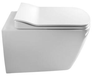 Sapho Glanc WC sedátko, Slim soft close, duroplast, bílá GC5030
