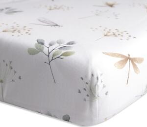 Babymatex Bavlněné prostěradlo do postýlky 70x140 cm - Vážky