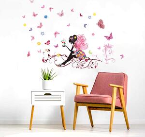 GFT Samolepka na zeď - víla s motýlky