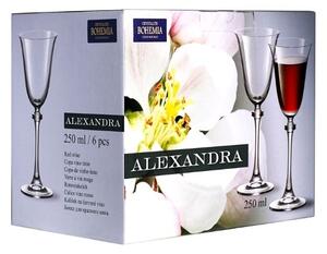 Bohemia Crystal Sklenice na víno Alexandra 250ml (set po 6ks)