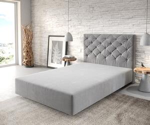 DELIFE Boxspring postel Dream-Great mikrovlákno šedá 120×200 cm
