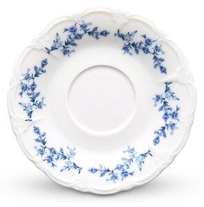 Bílý/modrý porcelánový podšálek ø 16,5 cm Retro – BonBistro