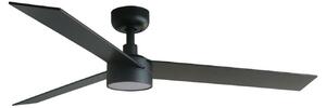 FARO RUDDER L LED stropní ventilátor, černá/ořech