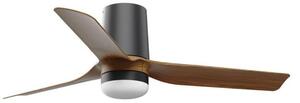 FARO MINI PUNT TUB S LED stropní ventilátor, černá/tmavé dřevo s DC motorem