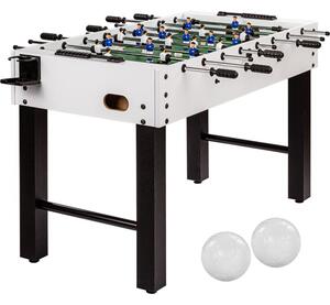 GamesPlanet® Stolní fotbálek Glasgow, 121x101x79 cm, bílý M70126
