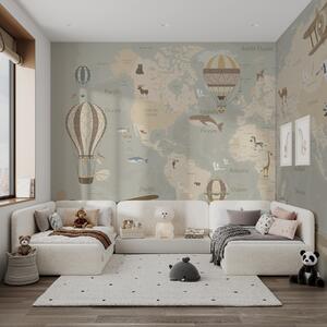 Fototapety Mapa s obrázky, Fototapety dětské, u36066d2 : uwalls.cz