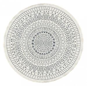Hans Home | Kusový koberec Twin-Wendeteppiche 103143 creme graun, šedá - 140x140 (průměr) kruh