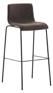 Barová židle Hoover ~ látka, kovové nohy černé - Hnědá
