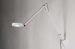 Nástěnné designové LED svítidlo s ramenem Raull White (LMD)