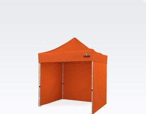 BRIMO Nůžkový stan 2x2m - s 3 stěnami - Oranžová S. Ocel