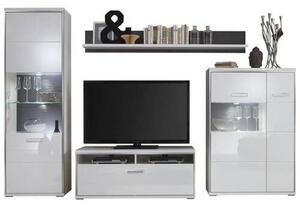 OBÝVACÍ STĚNA, bílá, barvy stříbra, šedá Livetastic - Kompletní obývací stěny, Online Only