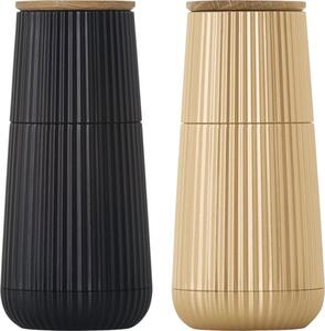 AdHoc Scape Sada mlýnků na pepř a sůl, černá & zlatá, výška: 123 mm