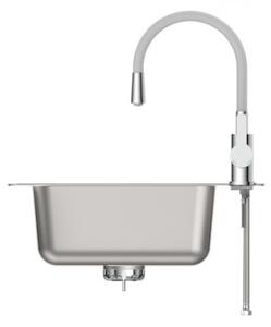 Dřezová baterie Eisl Flexo světle šedá / lesklý chrom