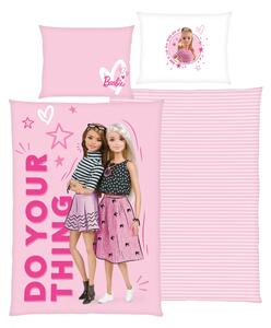 Barbie Dětské ložní povlečení Renforcé, 140 x 200 cm, 70 x 90 cm (světle růžová) (100397360002)
