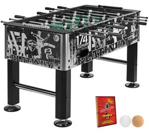 TUNIRO BASIC Stolní fotbálek, 75 kg, černobílý M92193