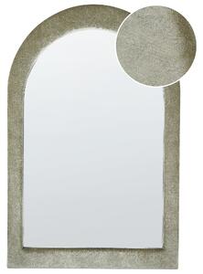Zrcadlo HURIEL 60 cm 90 cm Umělý samet Olivově zelená