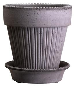 Květináč Simona s podmiskou Raw Grey 18 cm Bergs Potter