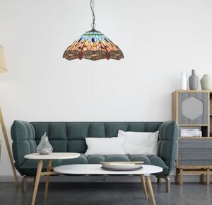 Searchlight 1283-16 Závěsné svítidlo DRAGONFLY vitrážové sklo TIFFANY