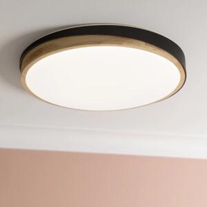 Brilliant G80846/76 Stmívatelné LED svítidlo BAARLO DŘEVO černé průměr 50cm, RC, CCT, Night Light