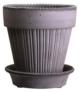 Květináč Simona s podmiskou Raw Grey 14 cm Bergs Potter