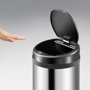 Bezdotykový odpadkový koš – automatické otevírání – 56 l ušlechtilá ocel, Monzana