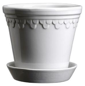 Květináč Kobenhavner glazovaný White 14 cm Bergs Potter