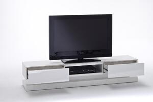Televizní stolek STEP bílý lesk