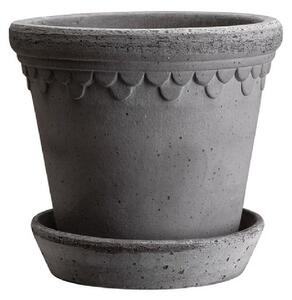 Květináč Kobenhavner s podmiskou Raw Grey 16 cm Bergs Potter