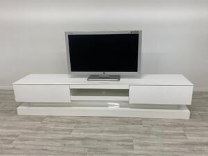 Televizní stolek STEP bílý lesk