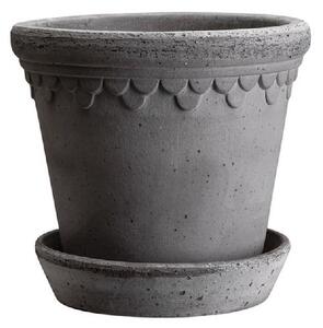 Květináč Kobenhavner s podmiskou Raw Grey 18 cm Bergs Potter