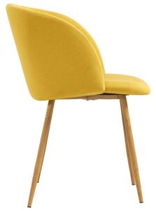 Jídelní židle Okolona - 2ks - textil | žluté