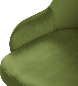 Zelená Sametová židle Flint MICADONI HOME