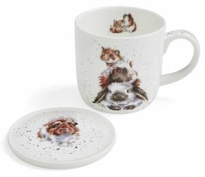 Porcelánový hrnek s podtáckem Kamarádi 290 ml