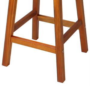 2-dílný set barových židlí z akáciového dřeva - hnědé JR17