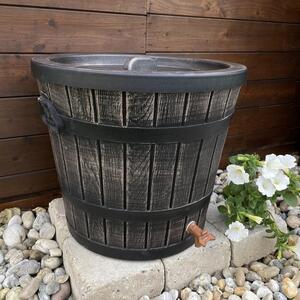 ROTO Kónický sud na dešťovou vodu 50 L, imitace hnědého dřeva (Conical design)