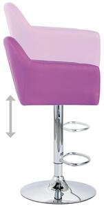 Barová židle Claude s područkami - umělá kůže | fialová