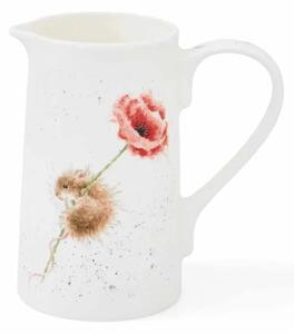 Porcelánový džbán Myška na stonku máku 1130 ml