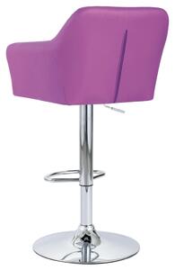 Barová židle Claude s područkami - umělá kůže | fialová
