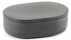 Serax Dóza s víčkem Cose Oval Dark Grey - Small SR166