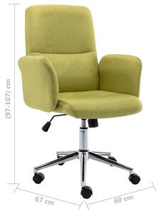 Kancelářská židle Waitte - textil | zelená