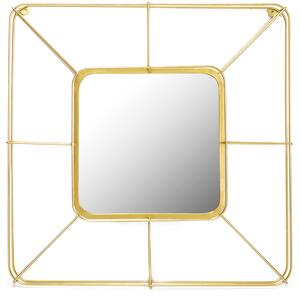 Nástěnné Zrcadlo Zlaté Závěsné Art Deco SCHEMA