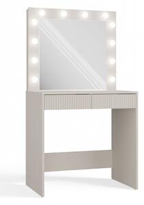 TP Living Toaletní stolek s LED osvětlením MARINA Slim kašmír
