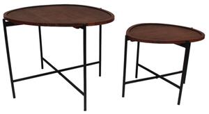 SADA KONFERENČNÍCH STOLKŮ, hnědá, dřevo, 65/58/45 cm MID.YOU, Online Only