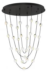 LED stmívatelný černo-zlatý designový lustr Alcinoe 120