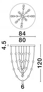 LED stmívatelný černo-zlatý designový lustr Alcinoe 120