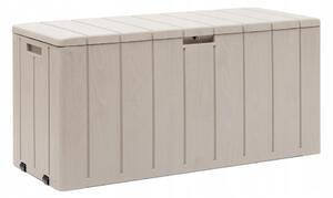 Zahradní úložný box plast 270 l šedý