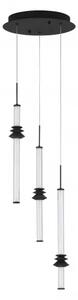 LED stmívatelný černý designový lustr Atmosfera